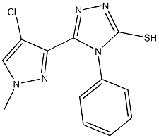 5-(4-chloro-1-methyl-1H-pyrazol-3-yl)-4-phenyl-4H-1,2,4-triazole-3-thiol 结构式