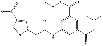 diisopropyl 5-[({4-nitro-1H-pyrazol-1-yl}acetyl)amino]isophthalate 结构式