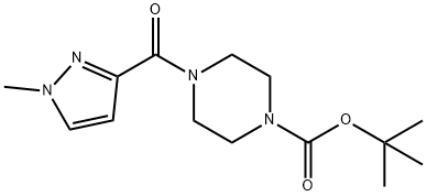tert-butyl 4-[(1-methyl-1H-pyrazol-3-yl)carbonyl]-1-piperazinecarboxylate 结构式
