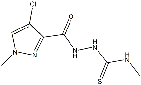 2-[(4-chloro-1-methyl-1H-pyrazol-3-yl)carbonyl]-N-methylhydrazinecarbothioamide 结构式