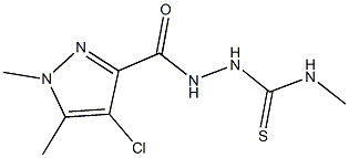 2-[(4-chloro-1,5-dimethyl-1H-pyrazol-3-yl)carbonyl]-N-methylhydrazinecarbothioamide 结构式