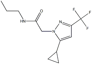 2-[5-cyclopropyl-3-(trifluoromethyl)-1H-pyrazol-1-yl]-N-propylacetamide 结构式