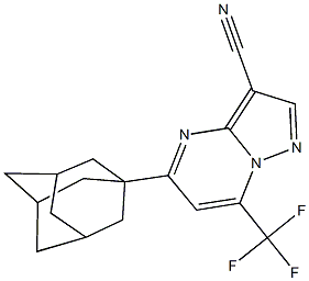 5-(1-adamantyl)-7-(trifluoromethyl)pyrazolo[1,5-a]pyrimidine-3-carbonitrile 结构式