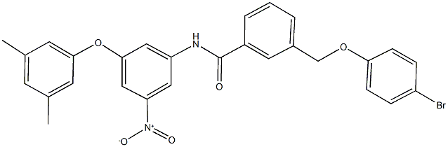 3-[(4-bromophenoxy)methyl]-N-{3-(3,5-dimethylphenoxy)-5-nitrophenyl}benzamide 结构式