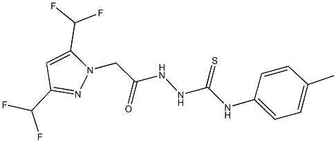 2-{[3,5-bis(difluoromethyl)-1H-pyrazol-1-yl]acetyl}-N-(4-methylphenyl)hydrazinecarbothioamide 结构式