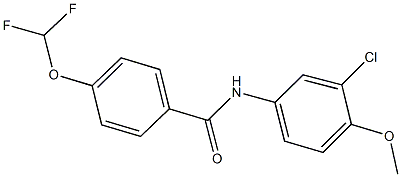 N-(3-chloro-4-methoxyphenyl)-4-(difluoromethoxy)benzamide 结构式