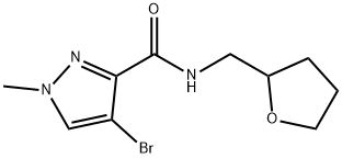 4-bromo-1-methyl-N-(tetrahydro-2-furanylmethyl)-1H-pyrazole-3-carboxamide 结构式