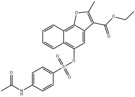 ethyl 5-({[4-(acetylamino)phenyl]sulfonyl}oxy)-2-methylnaphtho[1,2-b]furan-3-carboxylate 结构式