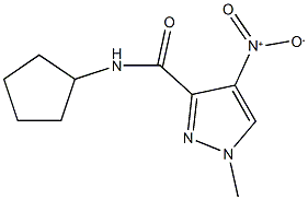 N-cyclopentyl-4-nitro-1-methyl-1H-pyrazole-3-carboxamide 结构式