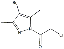 4-bromo-1-(chloroacetyl)-3,5-dimethyl-1H-pyrazole 结构式