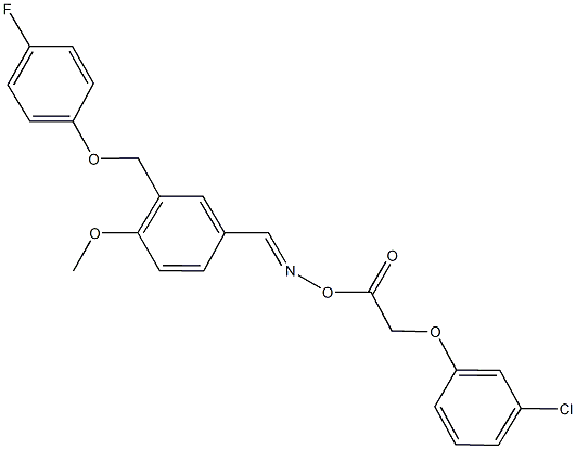 3-[(4-fluorophenoxy)methyl]-4-methoxybenzaldehyde O-[2-(3-chlorophenoxy)acetyl]oxime 结构式