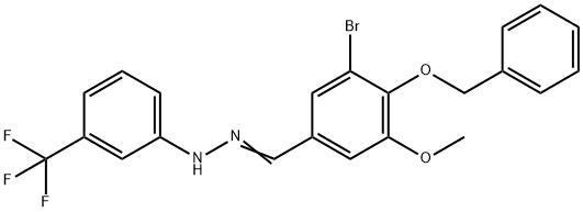 4-(benzyloxy)-3-bromo-5-methoxybenzaldehyde [3-(trifluoromethyl)phenyl]hydrazone 结构式