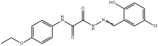 2-[2-(5-chloro-2-hydroxybenzylidene)hydrazino]-N-(4-ethoxyphenyl)-2-oxoacetamide 结构式