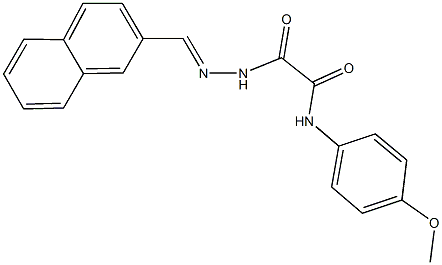N-(4-methoxyphenyl)-2-[2-(2-naphthylmethylene)hydrazino]-2-oxoacetamide 结构式