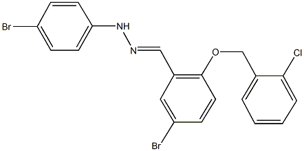 5-bromo-2-[(2-chlorobenzyl)oxy]benzaldehyde (4-bromophenyl)hydrazone 结构式