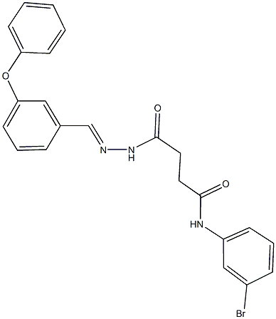 N-(3-bromophenyl)-4-oxo-4-[2-(3-phenoxybenzylidene)hydrazino]butanamide 结构式