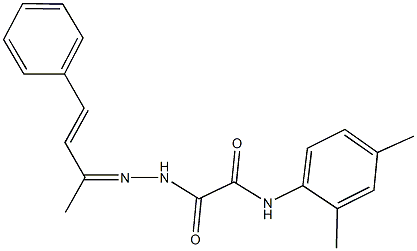 N-(2,4-dimethylphenyl)-2-[2-(1-methyl-3-phenyl-2-propenylidene)hydrazino]-2-oxoacetamide 结构式