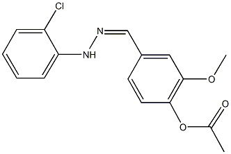 4-[2-(2-chlorophenyl)carbohydrazonoyl]-2-methoxyphenyl acetate 结构式