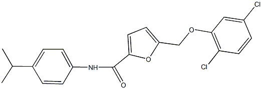 5-[(2,5-dichlorophenoxy)methyl]-N-(4-isopropylphenyl)-2-furamide 结构式