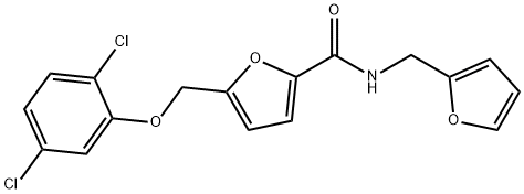 5-[(2,5-dichlorophenoxy)methyl]-N-(2-furylmethyl)-2-furamide 结构式