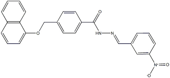 N'-{3-nitrobenzylidene}-4-[(1-naphthyloxy)methyl]benzohydrazide 结构式