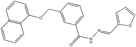 N'-(2-furylmethylene)-3-[(1-naphthyloxy)methyl]benzohydrazide 结构式