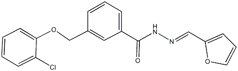 3-[(2-chlorophenoxy)methyl]-N'-(2-furylmethylene)benzohydrazide 结构式