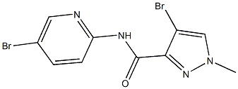 4-bromo-N-(5-bromo-2-pyridinyl)-1-methyl-1H-pyrazole-3-carboxamide 结构式