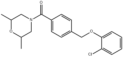 2-chlorophenyl 4-[(2,6-dimethyl-4-morpholinyl)carbonyl]benzyl ether 结构式