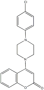 4-[4-(4-chlorophenyl)-1-piperazinyl]-2H-chromen-2-one 结构式