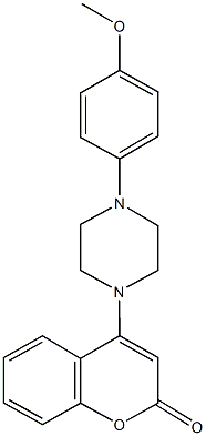 4-[4-(4-methoxyphenyl)-1-piperazinyl]-2H-chromen-2-one 结构式