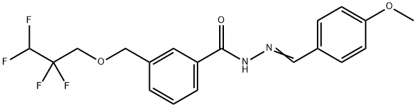 N'-(4-methoxybenzylidene)-3-[(2,2,3,3-tetrafluoropropoxy)methyl]benzohydrazide 结构式