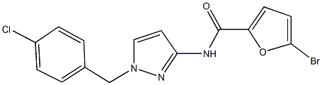 5-bromo-N-[1-(4-chlorobenzyl)-1H-pyrazol-3-yl]-2-furamide 结构式