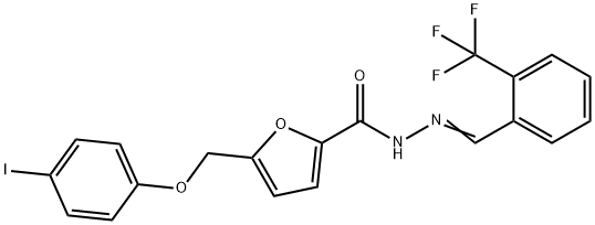 5-[(4-iodophenoxy)methyl]-N'-[2-(trifluoromethyl)benzylidene]-2-furohydrazide 结构式