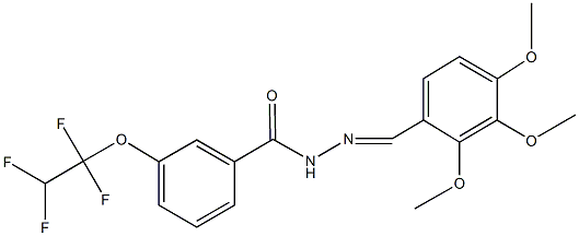 3-(1,1,2,2-tetrafluoroethoxy)-N'-(2,3,4-trimethoxybenzylidene)benzohydrazide 结构式