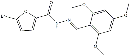 5-bromo-N'-(2,4,6-trimethoxybenzylidene)-2-furohydrazide 结构式