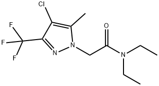 2-[4-chloro-5-methyl-3-(trifluoromethyl)-1H-pyrazol-1-yl]-N,N-diethylacetamide 结构式