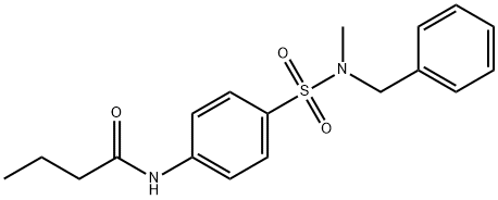 N-(4-{[benzyl(methyl)amino]sulfonyl}phenyl)butanamide 结构式