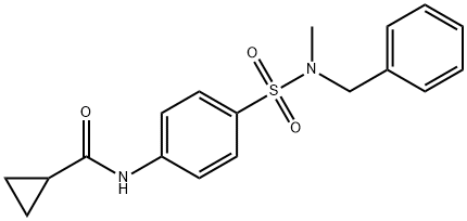 N-(4-{[benzyl(methyl)amino]sulfonyl}phenyl)cyclopropanecarboxamide 结构式