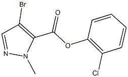 2-chlorophenyl 4-bromo-1-methyl-1H-pyrazole-5-carboxylate 结构式