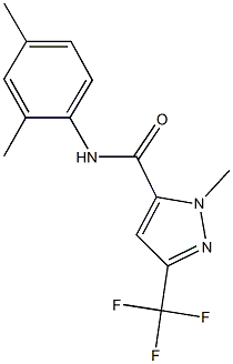 N-(2,4-dimethylphenyl)-1-methyl-3-(trifluoromethyl)-1H-pyrazole-5-carboxamide 结构式