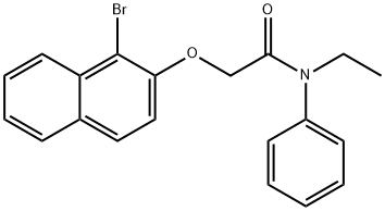2-[(1-bromo-2-naphthyl)oxy]-N-ethyl-N-phenylacetamide 结构式