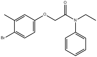 2-(4-bromo-3-methylphenoxy)-N-ethyl-N-phenylacetamide 结构式