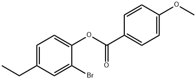 2-bromo-4-ethylphenyl 4-methoxybenzoate 结构式