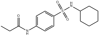 N-{4-[(cyclohexylamino)sulfonyl]phenyl}propanamide 结构式