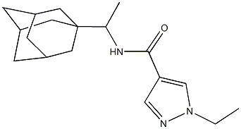 N-[1-(1-adamantyl)ethyl]-1-ethyl-1H-pyrazole-4-carboxamide 结构式
