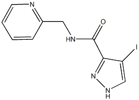 4-iodo-N-(2-pyridinylmethyl)-1H-pyrazole-3-carboxamide 结构式