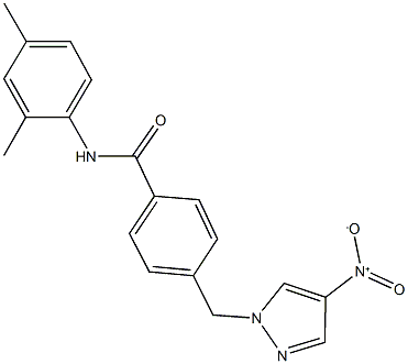 N-(2,4-dimethylphenyl)-4-({4-nitro-1H-pyrazol-1-yl}methyl)benzamide 结构式