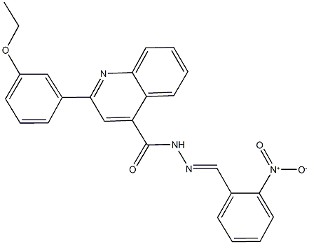2-(3-ethoxyphenyl)-N'-{2-nitrobenzylidene}-4-quinolinecarbohydrazide 结构式