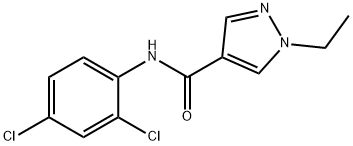 N-(2,4-dichlorophenyl)-1-ethyl-1H-pyrazole-4-carboxamide 结构式